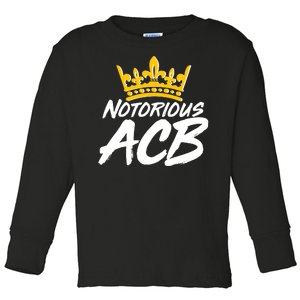 Notorious ACB Crown Amy Coney Barrett Toddler Long Sleeve Shirt