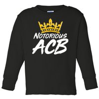 Notorious ACB Crown Amy Coney Barrett Toddler Long Sleeve Shirt