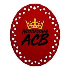 Notorious ACB Crown Amy Coney Barrett Ceramic Oval Ornament