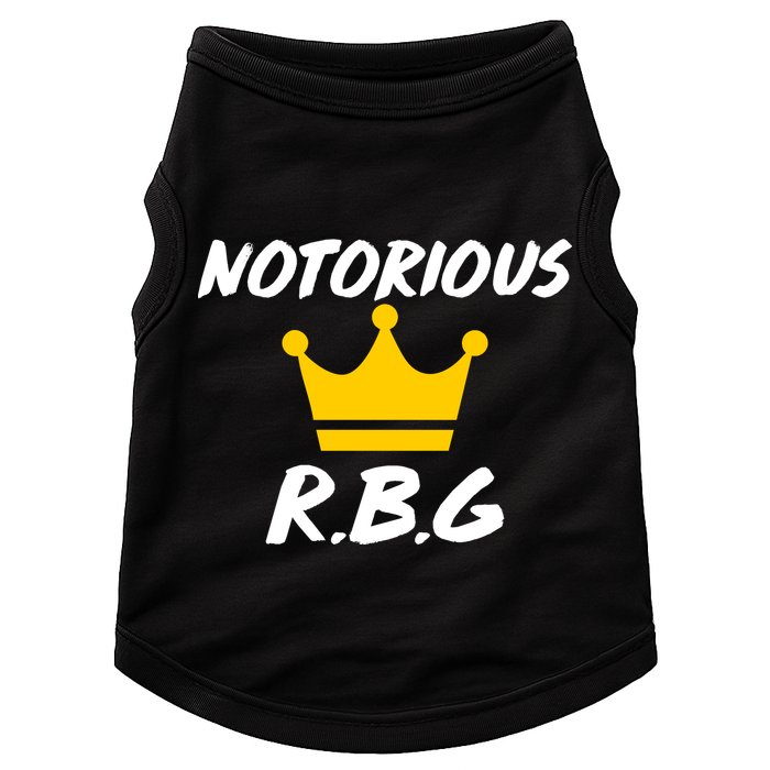 Notorious R.B.G. Crown Ruther Bader Ginsburg Doggie Tank