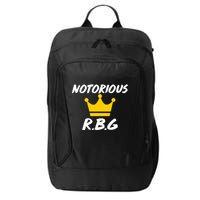 Notorious R.B.G. Crown Ruther Bader Ginsburg City Backpack