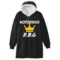 Notorious R.B.G. Crown Ruther Bader Ginsburg Hooded Wearable Blanket