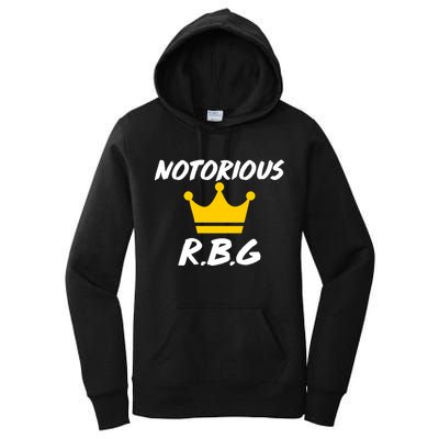 Notorious R.B.G. Crown Ruther Bader Ginsburg Women's Pullover Hoodie
