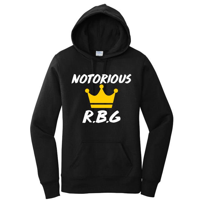 Notorious R.B.G. Crown Ruther Bader Ginsburg Women's Pullover Hoodie