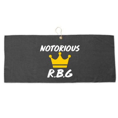 Notorious R.B.G. Crown Ruther Bader Ginsburg Large Microfiber Waffle Golf Towel