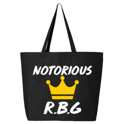 Notorious R.B.G. Crown Ruther Bader Ginsburg 25L Jumbo Tote