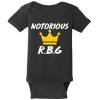 Notorious R.B.G. Crown Ruther Bader Ginsburg Baby Bodysuit