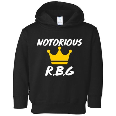 Notorious R.B.G. Crown Ruther Bader Ginsburg Toddler Hoodie