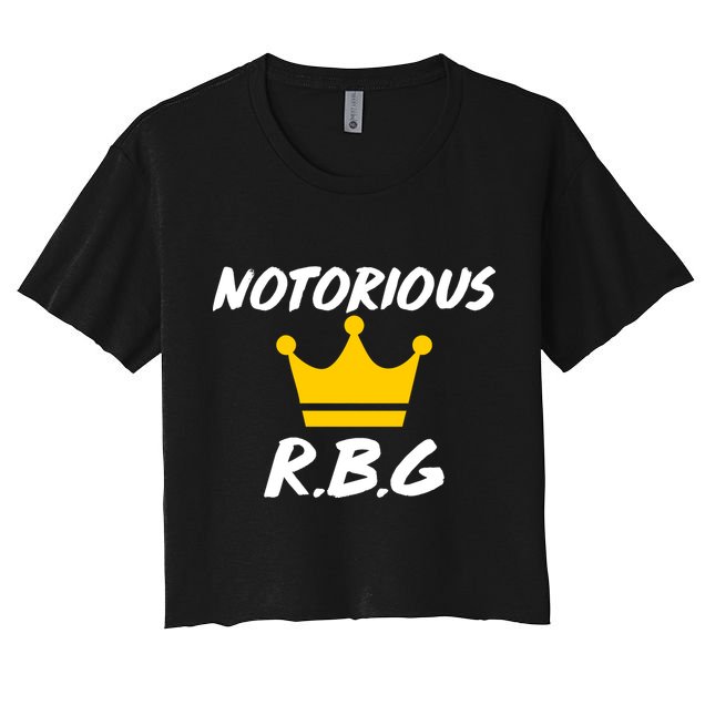 Notorious R.B.G. Crown Ruther Bader Ginsburg Crop Top