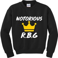 Notorious R.B.G. Crown Ruther Bader Ginsburg Kids Sweatshirt