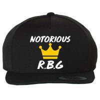 Notorious R.B.G. Crown Ruther Bader Ginsburg Wool Snapback Cap