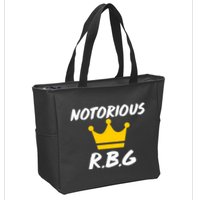 Notorious R.B.G. Crown Ruther Bader Ginsburg Zip Tote Bag