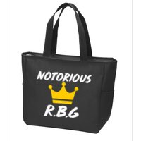 Notorious R.B.G. Crown Ruther Bader Ginsburg Zip Tote Bag