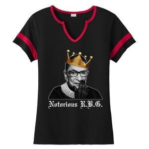 Notorious R.B.G. Ruther Bader Ginsburg Ladies Halftime Notch Neck Tee