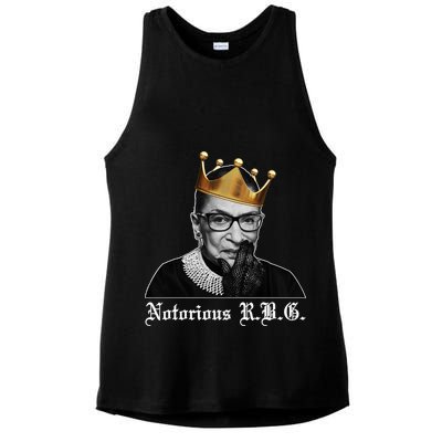 Notorious R.B.G. Ruther Bader Ginsburg Ladies PosiCharge Tri-Blend Wicking Tank