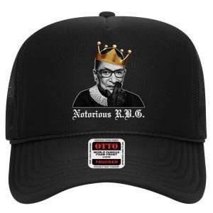 Notorious R.B.G. Ruther Bader Ginsburg High Crown Mesh Back Trucker Hat