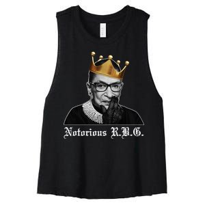 Notorious R.B.G. Ruther Bader Ginsburg Women's Racerback Cropped Tank