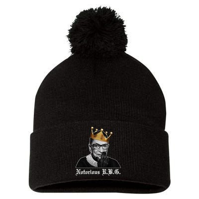 Notorious R.B.G. Ruther Bader Ginsburg Pom Pom 12in Knit Beanie