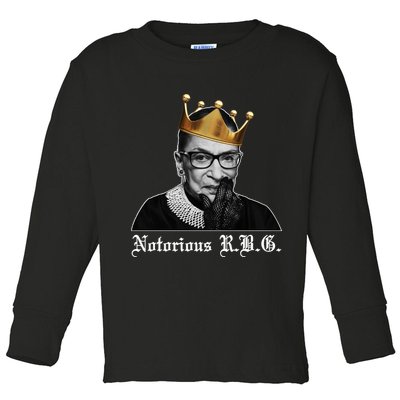 Notorious R.B.G. Ruther Bader Ginsburg Toddler Long Sleeve Shirt