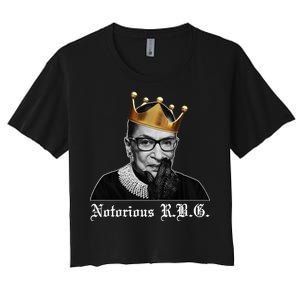 Notorious R.B.G. Ruther Bader Ginsburg Women's Crop Top Tee