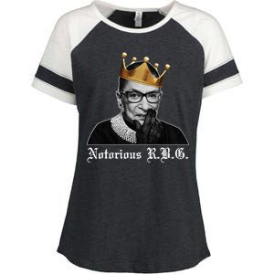 Notorious R.B.G. Ruther Bader Ginsburg Enza Ladies Jersey Colorblock Tee