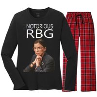 Notorious RBG Women's Long Sleeve Flannel Pajama Set 