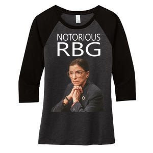 Notorious RBG Women's Tri-Blend 3/4-Sleeve Raglan Shirt