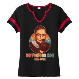 Notorious RBG 1933-2020 Ruth Bader Ginsburg Tribute Ladies Halftime Notch Neck Tee