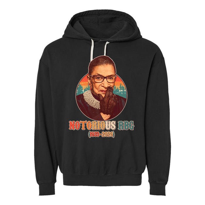 Notorious RBG 1933-2020 Ruth Bader Ginsburg Tribute Garment-Dyed Fleece Hoodie