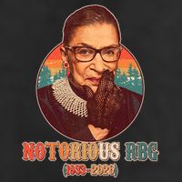 Notorious RBG 1933-2020 Ruth Bader Ginsburg Tribute Garment-Dyed Fleece Hoodie