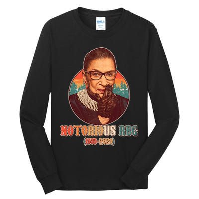 Notorious RBG 1933-2020 Ruth Bader Ginsburg Tribute Tall Long Sleeve T-Shirt