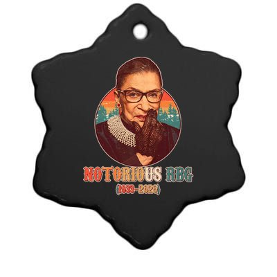 Notorious RBG 1933-2020 Ruth Bader Ginsburg Tribute Ceramic Star Ornament