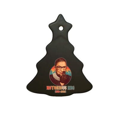 Notorious RBG 1933-2020 Ruth Bader Ginsburg Tribute Ceramic Tree Ornament