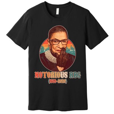 Notorious RBG 1933-2020 Ruth Bader Ginsburg Tribute Premium T-Shirt