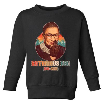 Notorious RBG 1933-2020 Ruth Bader Ginsburg Tribute Toddler Sweatshirt