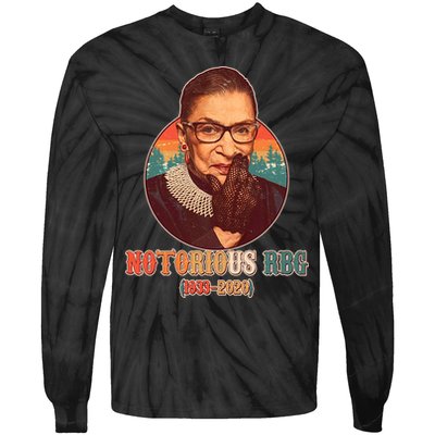 Notorious RBG 1933-2020 Ruth Bader Ginsburg Tribute Tie-Dye Long Sleeve Shirt