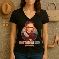 Notorious RBG 1933-2020 Ruth Bader Ginsburg Tribute Women's V-Neck T-Shirt