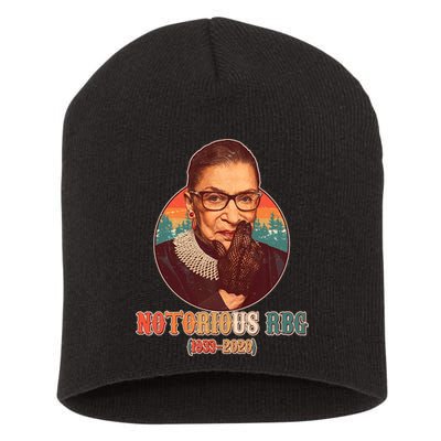 Notorious RBG 1933-2020 Ruth Bader Ginsburg Tribute Short Acrylic Beanie