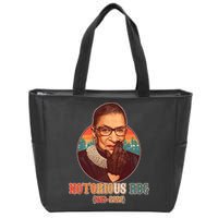 Notorious RBG 1933-2020 Ruth Bader Ginsburg Tribute Zip Tote Bag