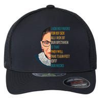 Notorious RBG Ask No Favors Quote Flexfit Unipanel Trucker Cap