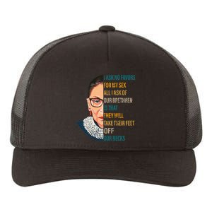 Notorious RBG Ask No Favors Quote Yupoong Adult 5-Panel Trucker Hat