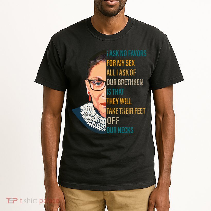 Notorious RBG Ask No Favors Quote Tall T-Shirt