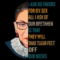 Notorious RBG Ask No Favors Quote Flatbill Hat