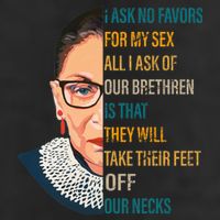 Notorious RBG Ask No Favors Quote 25L Jumbo Tote