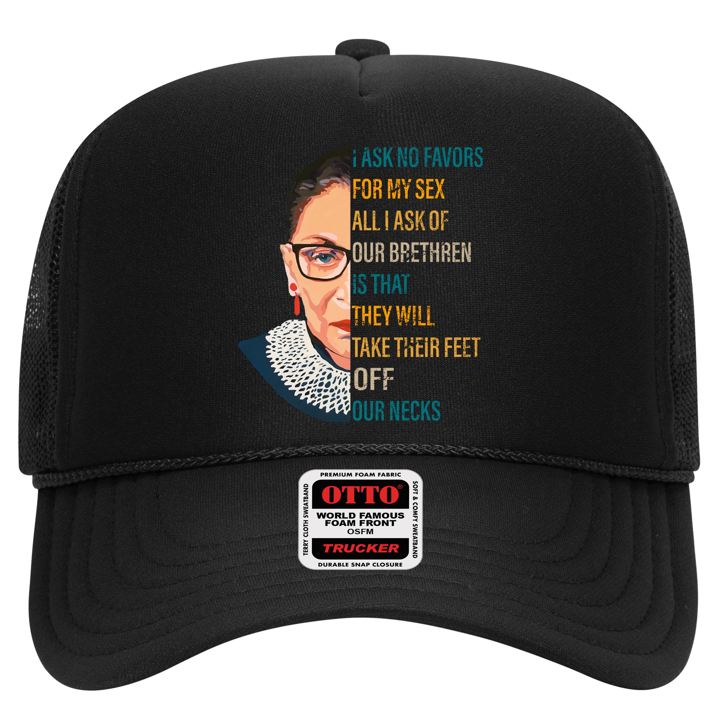 Notorious RBG Ask No Favors Quote Hat