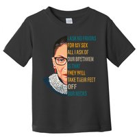 Notorious RBG Ask No Favors Quote Toddler T-Shirt
