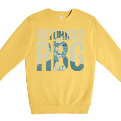 Notorious RBG Blue Logo Premium Crewneck Sweatshirt