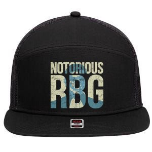 Notorious RBG Blue Logo 7 Panel Mesh Trucker Snapback Hat