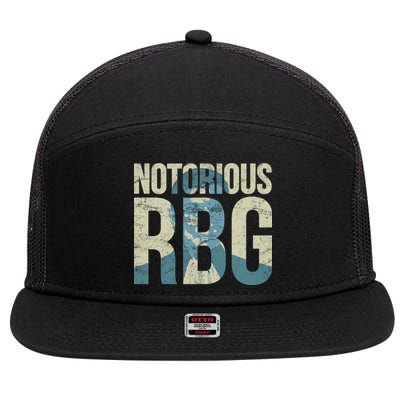 Notorious RBG Blue Logo 7 Panel Mesh Trucker Snapback Hat