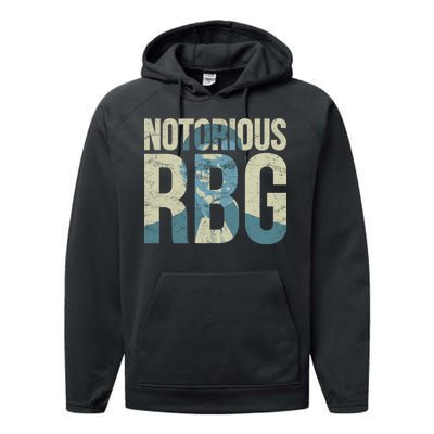 Notorious RBG Blue Logo Performance Fleece Hoodie